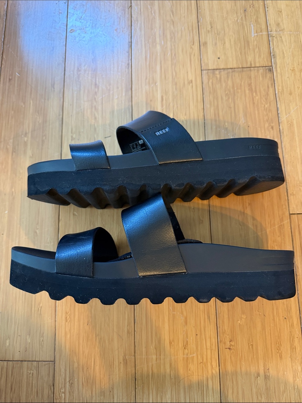 Reef Black Double-Strap Slide Sandals - Picture 7 of 9